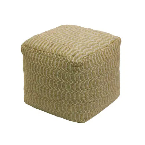 16 Hand Woven Pouf Ottoman Sand - National Tree Company