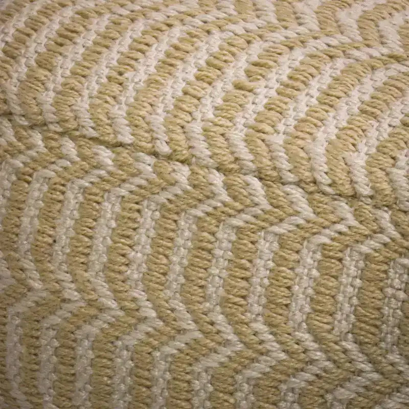 Pouf Ottomane tressé à la main, 16 po, Sable – National Tree Company