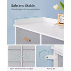 SONGMICS Commode enfant avec 6 tiroirs, commode garçons filles pour bébé avec table à langer résistante à l'eau, meuble de rangement