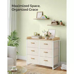 SONGMICS Commode enfant avec 6 tiroirs, commode garçons filles pour bébé avec table à langer résistante à l'eau, meuble de rangement