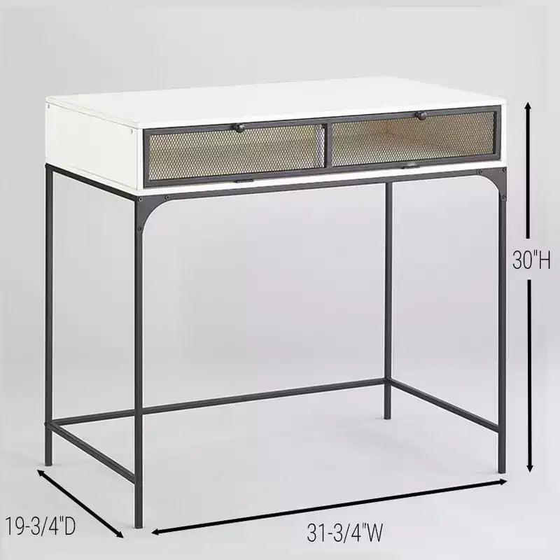 Bureau de style ferme industriel avec rangement de la collection Lakeside