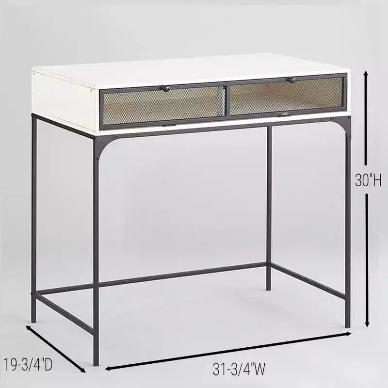 Bureau de style ferme industriel avec rangement de la collection Lakeside