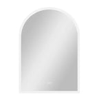 Miroir Mural LED Dovelina avec Anti-buée, Miroir de Maquillage Moderne Cintrée pour Salle de Bain