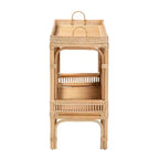 Console en rotin naturel marron style bohème moderne bali & pari Lombok