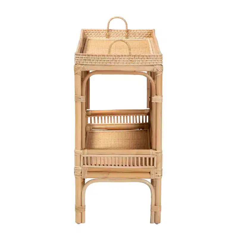 Console en rotin naturel marron style bohème moderne bali & pari Lombok