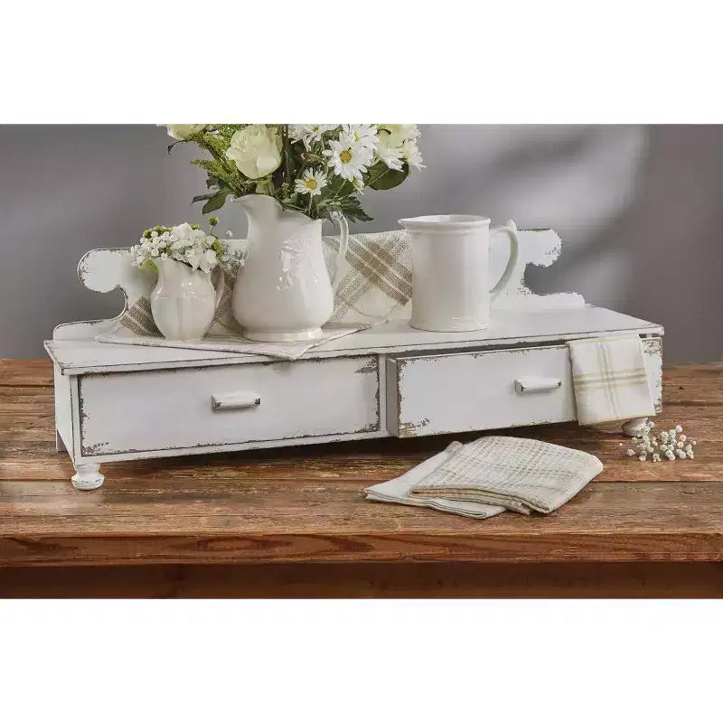 Étagère de comptoir blanche vieillie Park Designs
