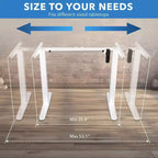 Mount-It! Piètement de bureau assis-debout électrique à moteur unique, Blanc