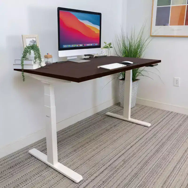 Mount-It! Plateau de table 55 pour bureau assis-debout, marron