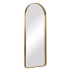 Dovelina Miroir mural encadré en métal arqué pleine longueur