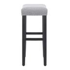 Tabouret de bar WestinTrends 29 avec assise rembourrée en forme de selle (lot de 2), noir/gris