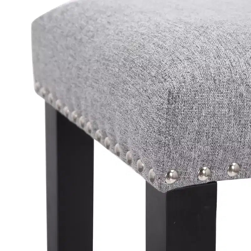 Tabouret de bar WestinTrends 29 avec assise rembourrée en forme de selle (lot de 2), noir/gris