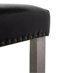 WestinTrends 29 Tabouret de bar rembourré avec siège de selle (lot de 2), gris antique/noir
