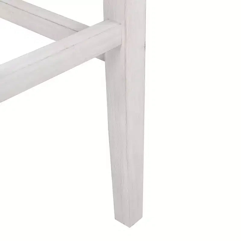 Tabouret de bar WestinTrends 29 avec siège sans dossier rembourré, blanc antique/bleu marine