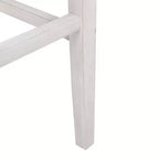 Tabouret de bar WestinTrends 29 avec siège sans dossier rembourré, blanc antique/bleu marine