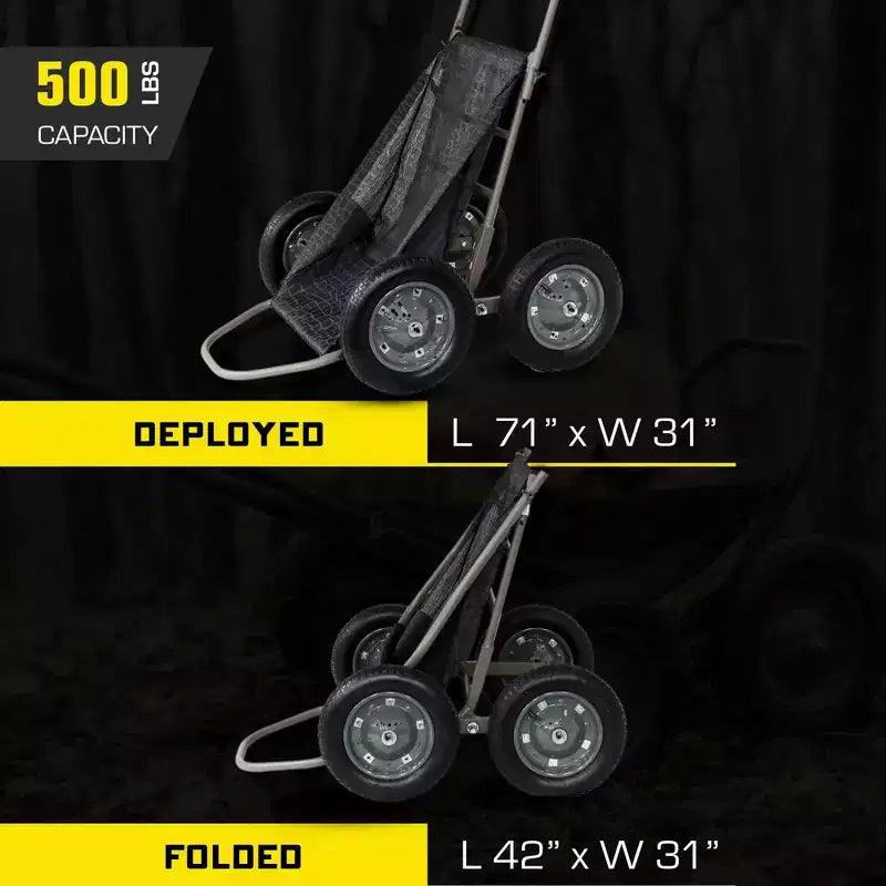 Chariot de transport de gibier pliable Hawk Crawler avec roues (lot de 2)