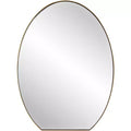 Uttermost Cabell Plated Brushed Brass 24 x 32 Oval Wall Mirror