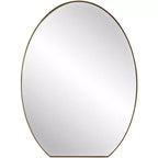 Uttermost Cabell Plated Brushed Brass 24 x 32 Oval Wall Mirror