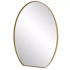 Miroir mural ovale Uttermost Cabell en laiton brossé, 61 x 81 cm
