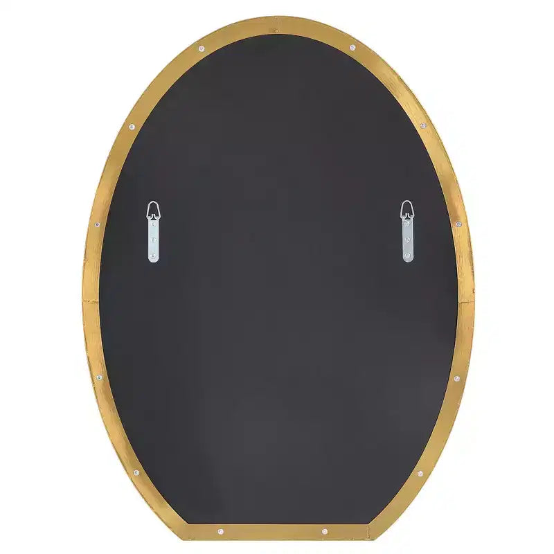 Miroir mural ovale Uttermost Cabell en laiton brossé, 61 x 81 cm