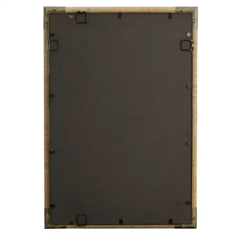 Miroir mural de courtoisie Uttermost Kampar vieilli doré et rotin 22 x 32