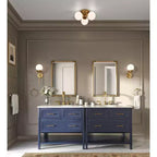 Miroir mural de courtoisie Uttermost Kampar vieilli doré et rotin 22 x 32