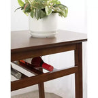 Table de pub Kate et Laurel Morreau en bois, 48x19x43, Noyer brun