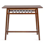 Table de pub Kate et Laurel Morreau en bois, 48x19x43, Noyer brun