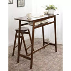 Table de pub Kate et Laurel Morreau en bois, 48x19x43, Noyer brun