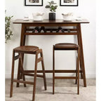 Table de pub Kate et Laurel Morreau en bois, 48x19x43, Noyer brun