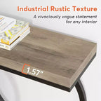 Console bois Tribesigns 55 pouces, table d'entrée étroite avec cadre métallique géométrique pour entrée de salon