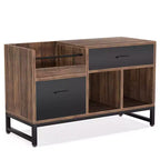 Tribesigns 39 File Cabinet with 2 Drawers, Lateral Filing Cabinet with Open Storage Shelves