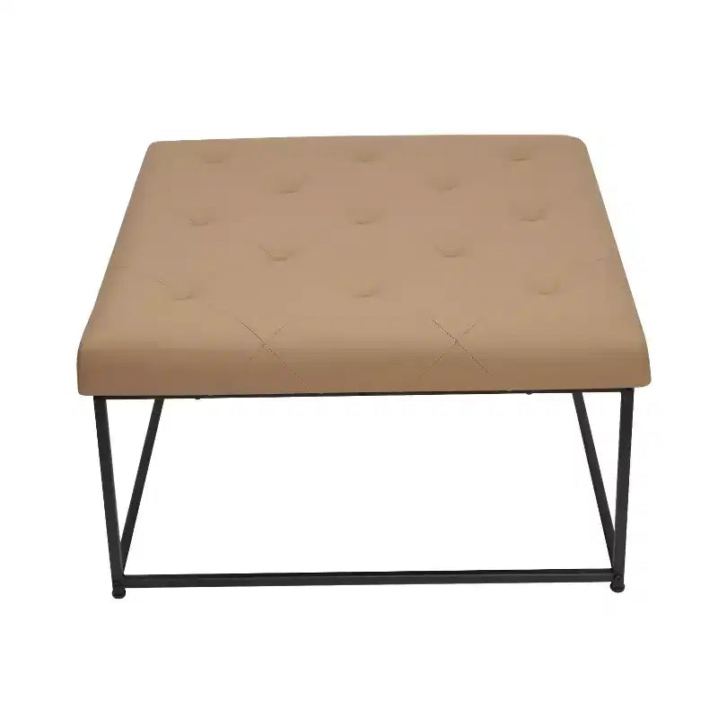 Flash Furniture Ashton Pouf carré capitonné de 76 cm avec cadre en métal