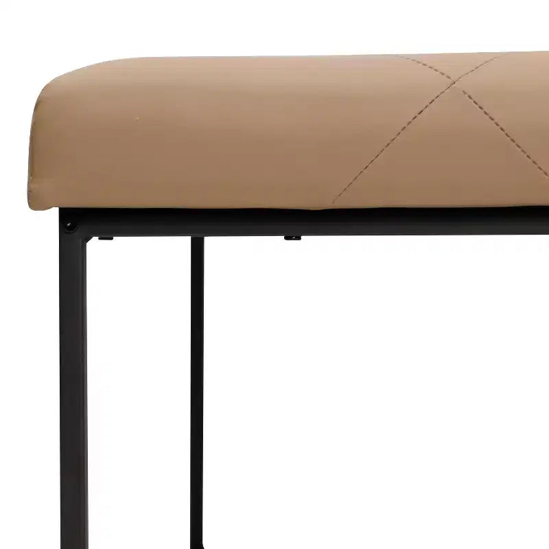 Flash Furniture Ashton Pouf carré capitonné de 76 cm avec cadre en métal