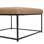 Flash Furniture Ashton Pouf carré capitonné de 76 cm avec cadre en métal