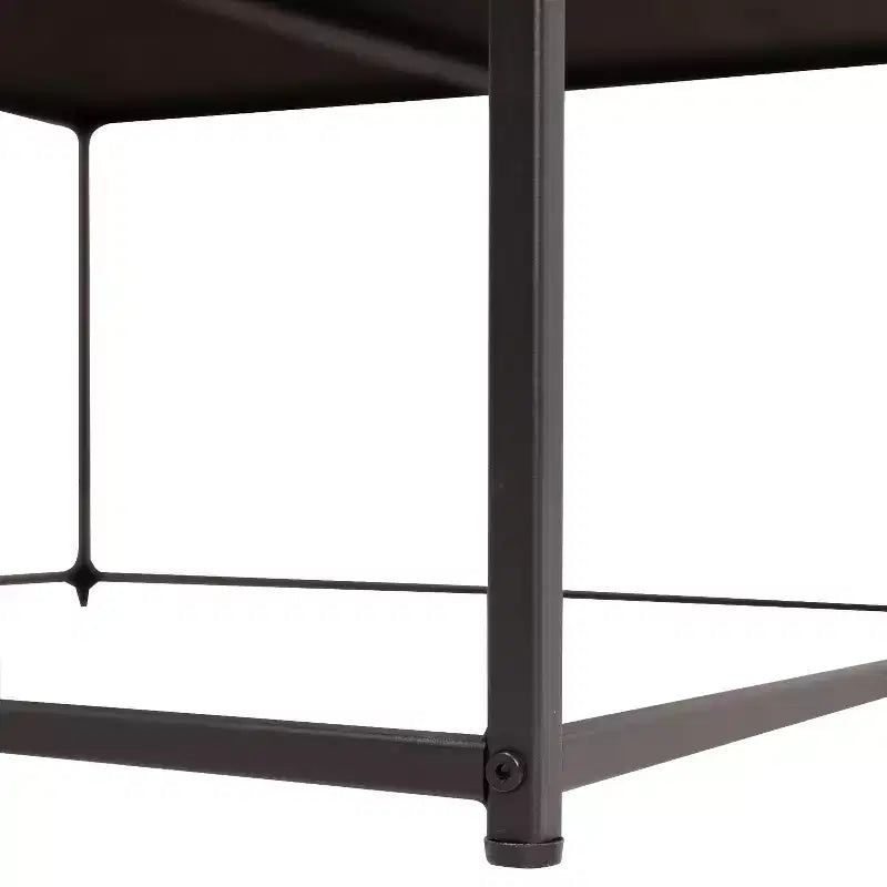 Flash Furniture Ashton Pouf carré capitonné de 76 cm avec cadre en métal