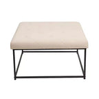 Flash Furniture Ashton Pouf carré capitonné de 76 cm avec cadre en métal