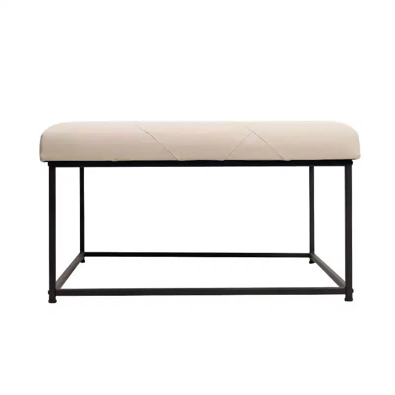 Flash Furniture Ashton Pouf carré capitonné de 76 cm avec cadre en métal