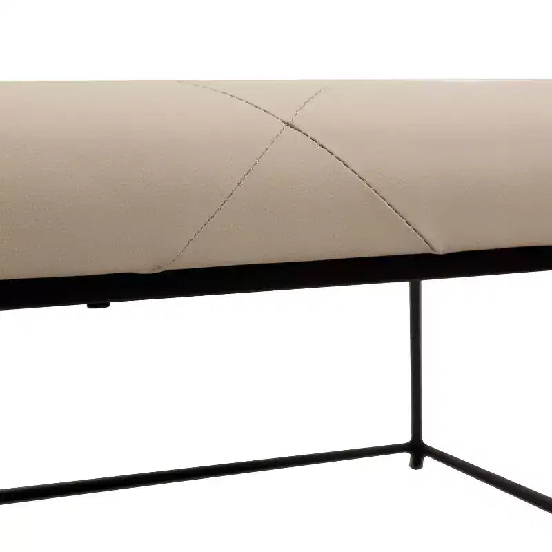 Flash Furniture Ashton Pouf carré capitonné de 76 cm avec cadre en métal