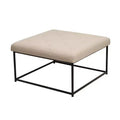 Flash Furniture Ashton 30 Square Upholstered Tufted Ottoman with Metal Frame