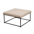Flash Furniture Ashton 30 Square Upholstered Tufted Ottoman with Metal Frame