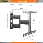 Support mural TV Promounts orientable pour téléviseurs de 30 à 65 po jusqu'à 80 lb