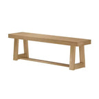 Banc de salle à manger style ferme Plank+Beam, banc en bois massif pour table de salle à manger/cuisine, 60 po, Noyer brossé