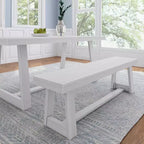 Banc de salle à manger style ferme Plank+Beam, banc en bois massif pour table de salle à manger/cuisine, 60 po, Noyer brossé