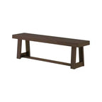 Banc de salle à manger style ferme Plank+Beam, banc en bois massif pour table de salle à manger/cuisine, 60 po, Noyer brossé