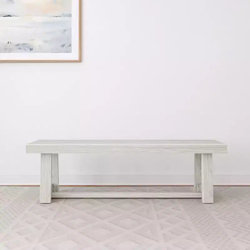 Banc de salle à manger style ferme Plank+Beam, banc en bois massif pour table de salle à manger/cuisine, 60 po, Noyer brossé