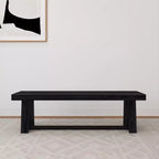 Banc de salle à manger style ferme Plank+Beam, banc en bois massif pour table de salle à manger/cuisine, 60 po, Noyer brossé
