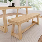 Banc de salle à manger style ferme Plank+Beam, banc en bois massif pour table de salle à manger/cuisine, 60 po, Noyer brossé