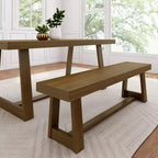 Banc de salle à manger style ferme Plank+Beam, banc en bois massif pour table de salle à manger/cuisine, 60 po, Noyer brossé