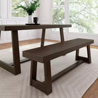 Banc de salle à manger style ferme Plank+Beam, banc en bois massif pour table de salle à manger/cuisine, 60 po, Noyer brossé