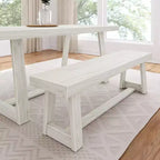 Banc de salle à manger style ferme Plank+Beam, banc en bois massif pour table de salle à manger/cuisine, 60 po, Noyer brossé
